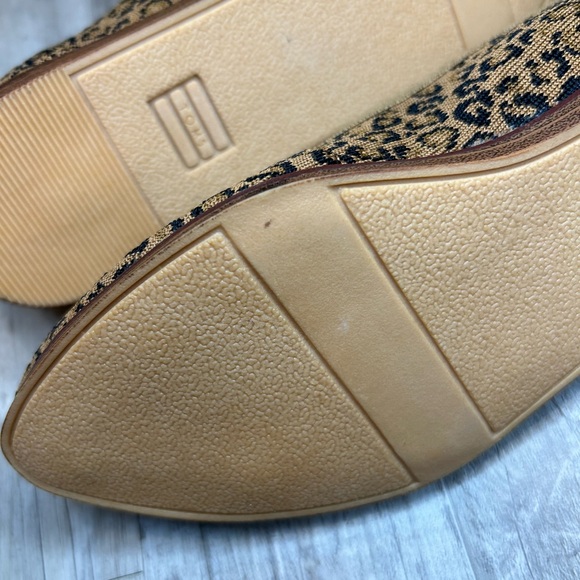 TOMS Katie Knit Flats Tan/Brown Size 5.5 Women Animal Print Cute Shoes TOMS Bran - Picture 7 of 8